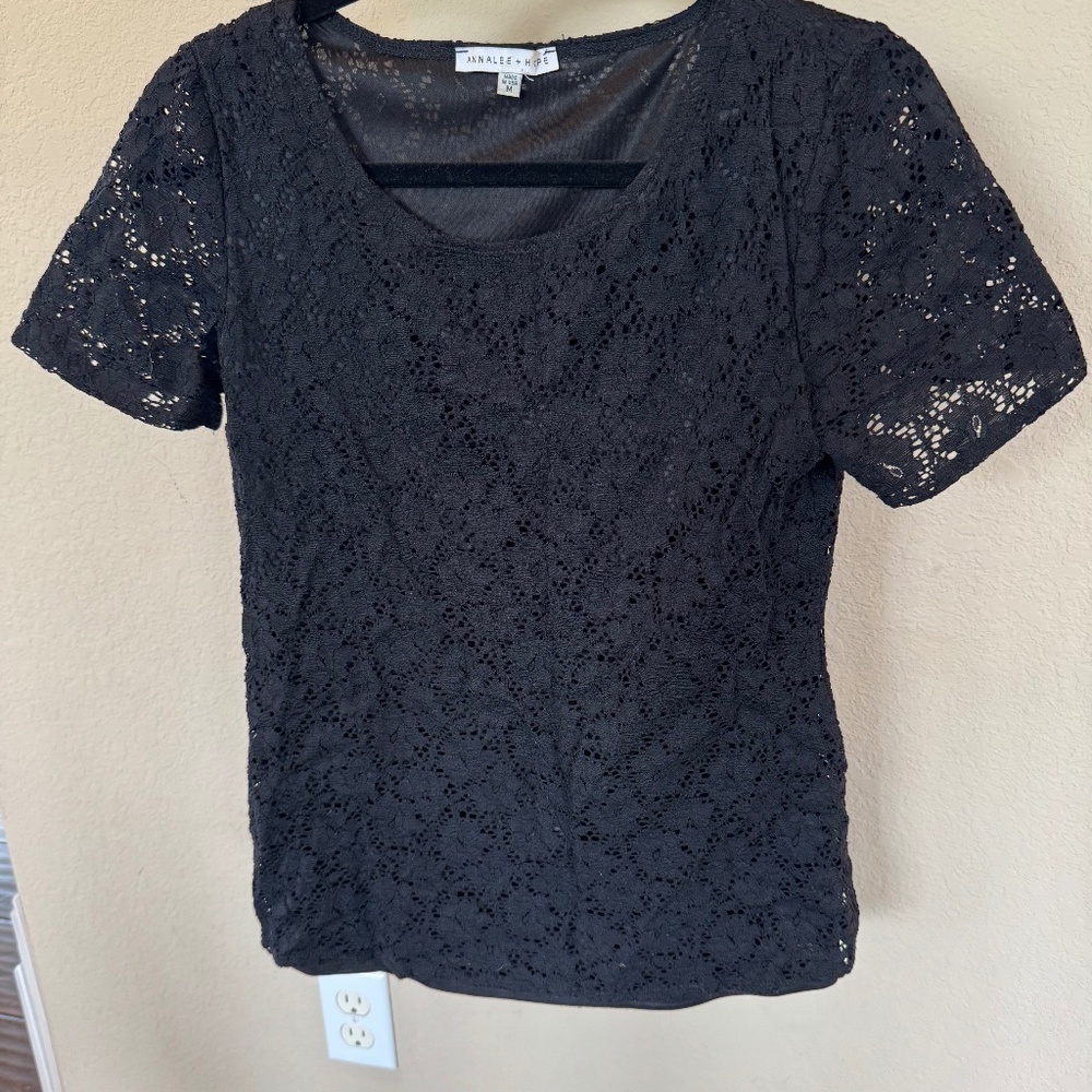 Black lace top